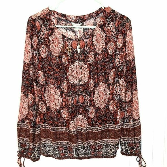 Lucky Brand Tops - Lucky Brand Peasant Top Blouse Women’s Long Sleeve Women’s XS‎